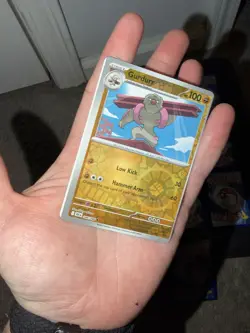 Pokemon Gurdurr Reverse Holo Miscut Edge of Sheet Error Card - Image 3