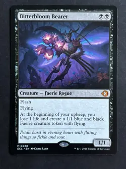 Bitterbloom Bearer (Showcase) Lorwyn Eclipsed Regular Card - IN HAND - Image 1