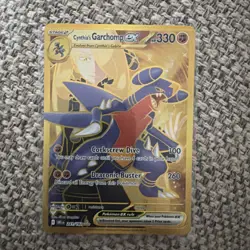 Cynthia's Garchomp EX Destined Rivals Gold Hyper Rare Card 241/182 - Image 1