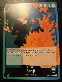 Sanji OP02-026 Leader Paramount War One Piece Card Game - Image 1