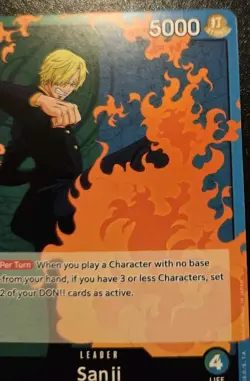 Sanji OP02-026 Leader Paramount War One Piece Card Game - Image 3