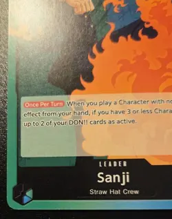 Sanji OP02-026 Leader Paramount War One Piece Card Game - Image 4
