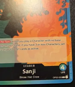 Sanji OP02-026 Leader Paramount War One Piece Card Game - Image 5