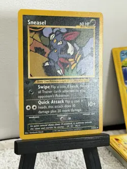 Pokemon Card 1ST EDITION Sneasel Neo Revelation 24/64 WotC Non Holo Rare NM - Image 3