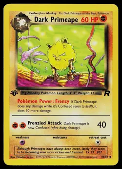 Pokemon Card - Dark Primeape Team Rocket 43/82 Uncommon 1st Edition - Image 1