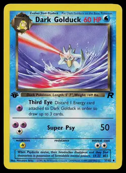 Pokemon Card - Dark Golduck Team Rocket 37/82 Uncommon 1st Edition - Image 1