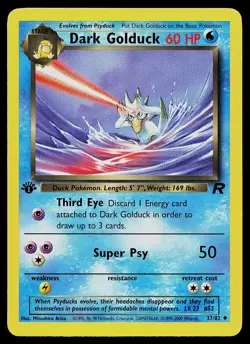 Pokemon Card - Dark Golduck Team Rocket 37/82 Uncommon 1st Edition - Image 1