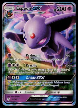 Pokemon Card - Espeon GX Sun & Moon Base Set 61/149 Ultra Rare - Image 1