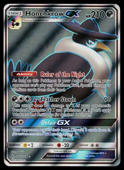 Pokemon Card - Honchkrow GX Unbroken Bonds 202/214 Ultra Rare - Image 1