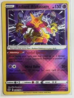 Radiant Alakazam SWSH12: Silver Tempest 059/195 NM Pokemon Card - Image 1