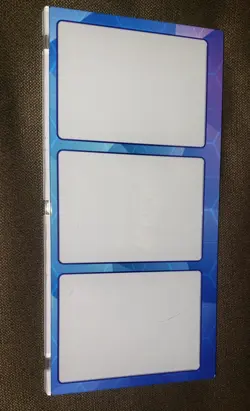 Pokemon Card Display Case 3 Card Magnetic Acrylic Case in Blue - Image 1