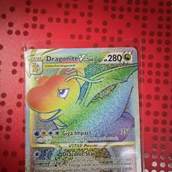 Pokemon Go Dragonite VSTAR Rainbow Secret Rare Card 81/78 MINT - Image 2