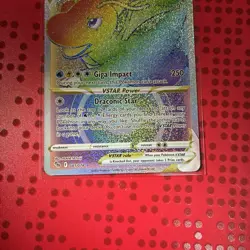 Pokemon Go Dragonite VSTAR Rainbow Secret Rare Card 81/78 MINT - Image 3