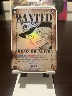 Sabo Wanted Poster Card SEC SP- OP13-120 - Carrying On His Will - English - Image 1