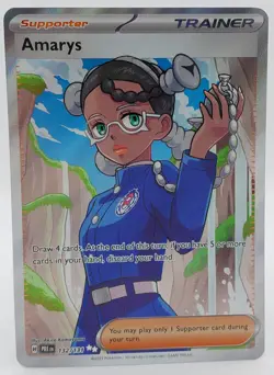 Pokemon Card Amarys 132/131 Full Art Ultra Rare Prismatic Evolutions - Image 1