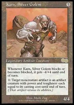 Karn, Silver Golem - Medium Play MTG Urza's Saga - Image 1
