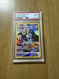 Pokemon TCG Mightyena Holo Rare Card Astral Radiance, TG09/TG30, PSA 10 - Image 1