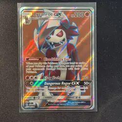 Pokemon TCG Lycanroc GX Full Art Rare Card Guardians Rising VLP 138/145 NM- - Image 1