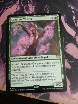 MTG Sanctum Weaver Commander: Wilds of Eldraine Regular Card LP - Image 1