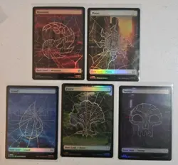 Marvel's Spider-Man Foil Full Art Basic Lands Set Magic The Gathering - Image 1
