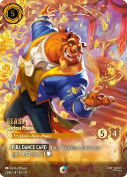 1x Beast - Gracious Prince - 224/204 - Enchanted - Holofoil NM-Mint Disney Lorca - Image 1