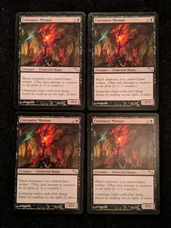 2008 Magic MTG Shadowmoor Corrosive Mentor x4 NM8 - Image 1
