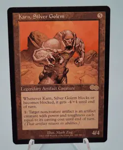 Karn, Silver Golem x1 MTG Urza's Saga Magic Light Play LP English - Image 1