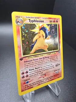 Pokemon Typhlosion Neo Genesis Holo Card 17/111 First Edition LP Double Swirl 🌀 - Image 5