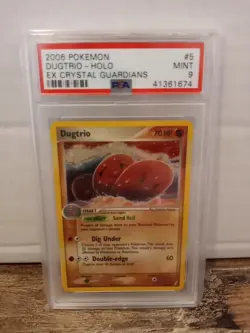 Pokemon Dugtrio 5/100 EX Crystal Guardians Holo - PSA 9 MINT - Image 1