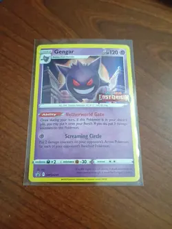 Pokemon TCG Gengar SWSH241 Lost Origin Stamped Prerelease Black Star Promo - Image 1