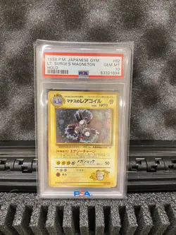 1998 Pokemon Japanese Gym #125 Lt. Surge's Magneton Holo PSA 10 Gem Mint - Image 1