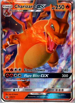 Pokemon TCG Charizard-GX SM211 SM Black Star Promos Holo NM - Image 1