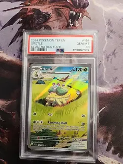 GROTLE - POKEMON-TEF EN (2024) ILLUSTRATION RARE- #164/162 PSA 10 GEM MINT - Image 1