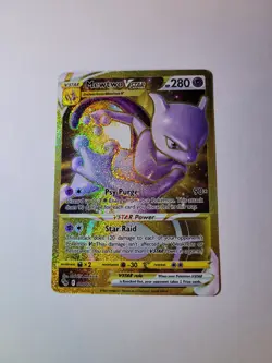 Pokemon TCG Mewtwo VSTAR Gold Secret Rare 086/078 Pokemon GO NM/M PSA Ready - Image 1