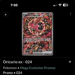 2 Pokemon Mega Charizard X ex 023 Mega Evolution Promos Holo Sealed w/Oricorio - Image 4