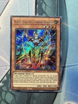 Yugioh Tcg Noble Knights Shield Bearer BROL-EN017 1st Ed Secret Rare 🥶 - Image 1