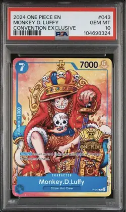 2024 One Piece Convention Exclusive Promo Monkey D. Luffy PSA 10 Gem Mint - Image 1