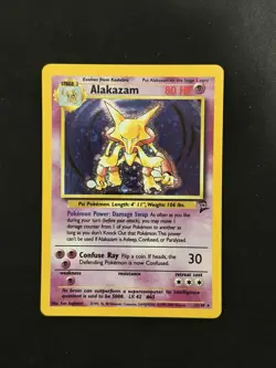 Pokemon TCG Alakazam Base Set 2 Holo Card 1/102 Lightly Played LP - Image 1