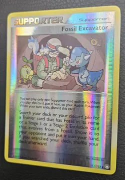 Supporter Fossil Excavator 111/123 Pokemon Card Reverse Holo 2007 - Image 1