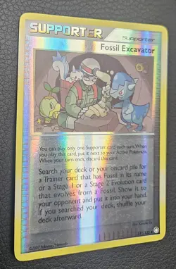 Supporter Fossil Excavator 111/123 Pokemon Card Reverse Holo 2007 - Image 2