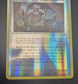 Supporter Fossil Excavator 111/123 Pokemon Card Reverse Holo 2007 - Image 3