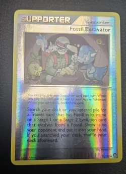 Supporter Fossil Excavator 111/123 Pokemon Card Reverse Holo 2007 - Image 4