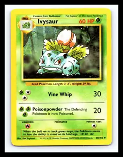 💥 Ivysaur 42/102 Base Set Vintage Pokemon TCG Card 1999 - Image 1