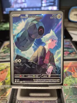 Pokemon TCG Steven's Beldum 207 Black Star Promo Card ERROR Miscut - Image 1