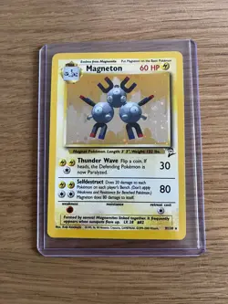 Magneton 9/130 | Base Set 2 | LP | Holo Rare Pokemon Card - Image 1