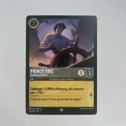 Disney Lorcana Demo Prince Eric - Dashing And Brave Card - Rare - Image 1