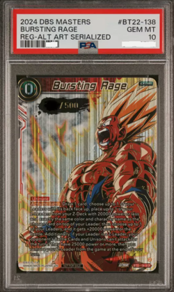 Dragon Ball Super Masters Card Game BT22-138 SCR Limited serial number PSA 10 - Image 1