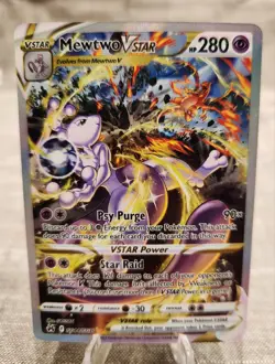 Pokemon TCG Crown Zenith Mewtwo VSTAR Holo Rare Card GG44/GG70 Galarian Gallery - Image 1