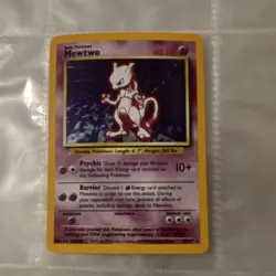 Pokemon Mewtwo Base Set Holo Rare 10/102 Wizards 1999 TCG English Card - Image 1