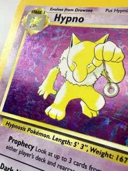 Hypno Fossil Holo Rare 8/62 WOTC Vintage Pokemon Card Played MP - Image 3